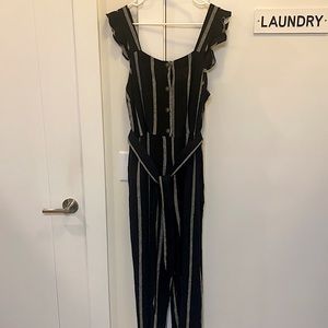 WHO WHAT WEAR Striped Jumpsuit